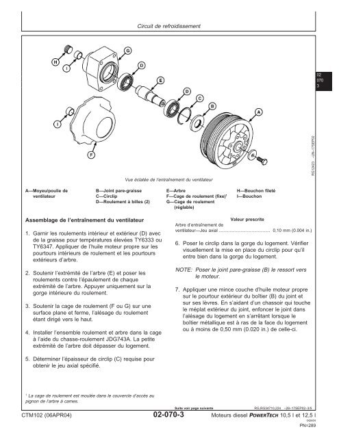 Moteurs diesel 10,5 l et 12,5 l Moteur de base