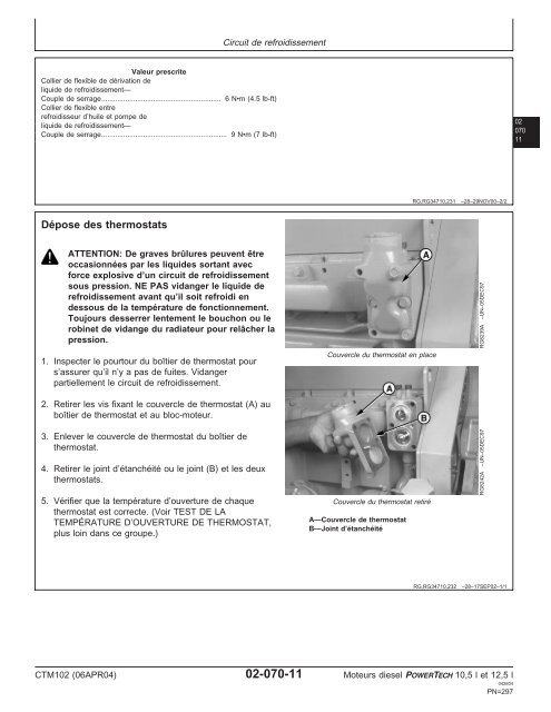 Moteurs diesel 10,5 l et 12,5 l Moteur de base