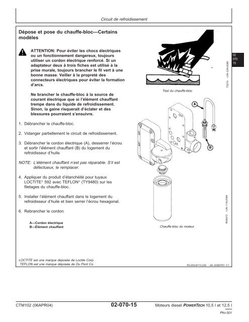 Moteurs diesel 10,5 l et 12,5 l Moteur de base