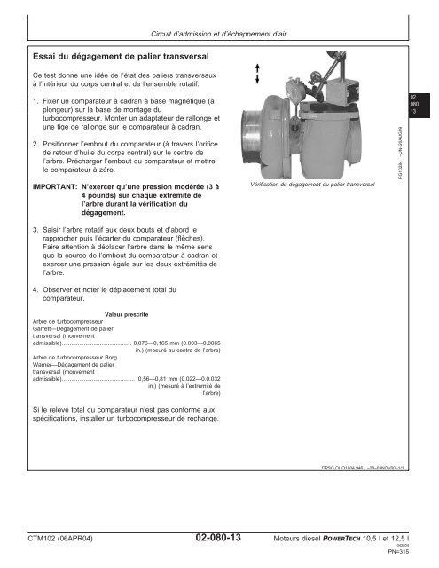 Moteurs diesel 10,5 l et 12,5 l Moteur de base