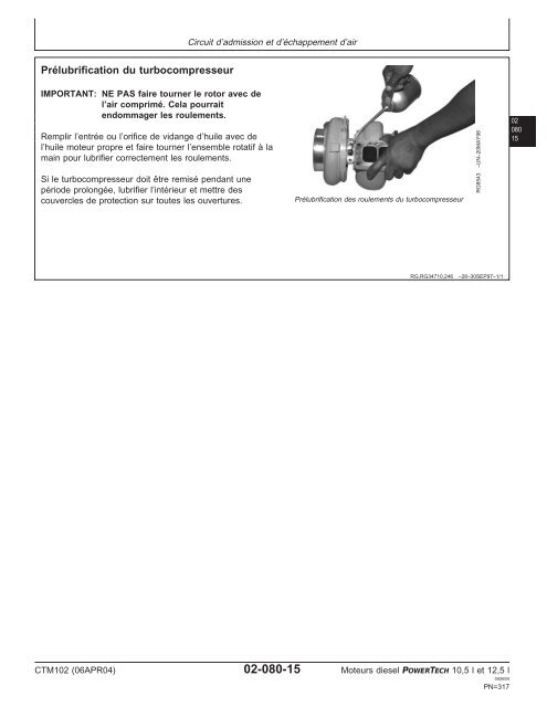 Moteurs diesel 10,5 l et 12,5 l Moteur de base