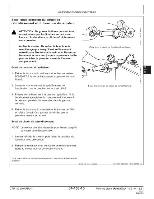 Moteurs diesel 10,5 l et 12,5 l Moteur de base