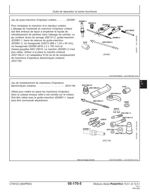 Moteurs diesel 10,5 l et 12,5 l Moteur de base