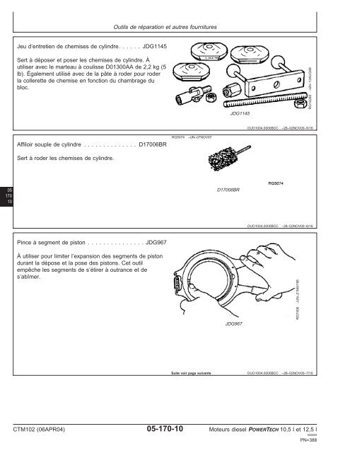 Moteurs diesel 10,5 l et 12,5 l Moteur de base