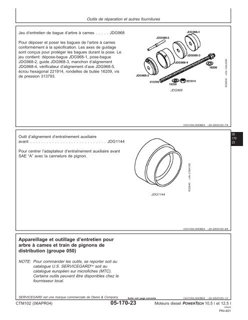 Moteurs diesel 10,5 l et 12,5 l Moteur de base