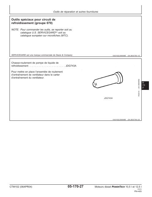 Moteurs diesel 10,5 l et 12,5 l Moteur de base