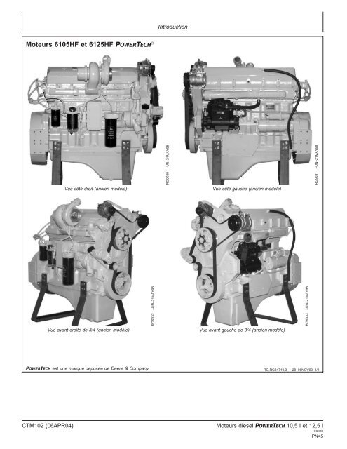 Moteurs diesel 10,5 l et 12,5 l Moteur de base