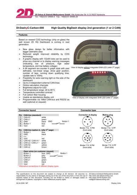 data sheet - 2D Debus & Diebold Meà systeme GmbH