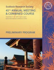 45th annual meeting & combined course - Scoliosis Research Society
