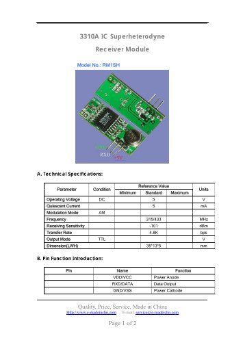 3310A IC Superheterodyne Receiver Module - BaroneRosso.it