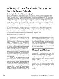 A Survey of Local Anesthesia Education in Turkish Dental Schools