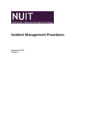 NUIT Incident Management Procedures - Northwestern University ...