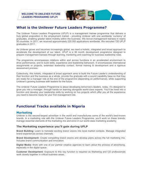 What is the Unilever Future Leaders Programme? - Universum ...