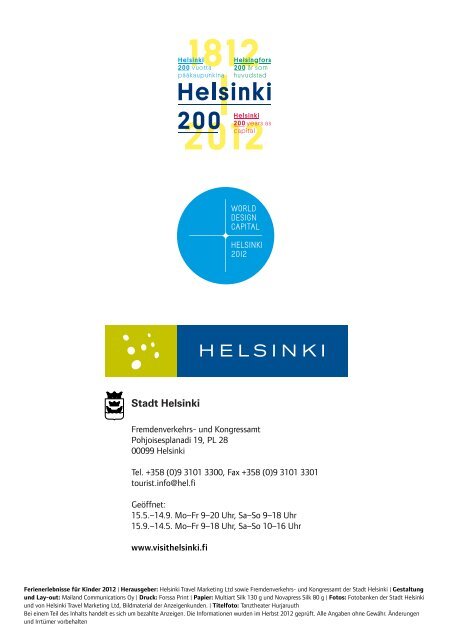 Helsinki - Ferienerlebnisse für Kinder, pdf, 2,06 mb