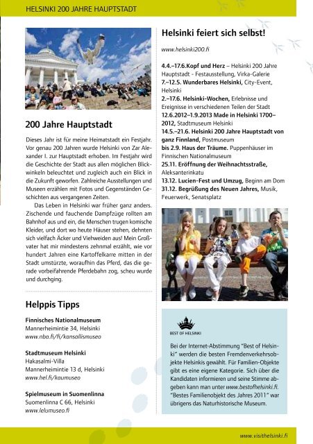 Helsinki - Ferienerlebnisse für Kinder, pdf, 2,06 mb