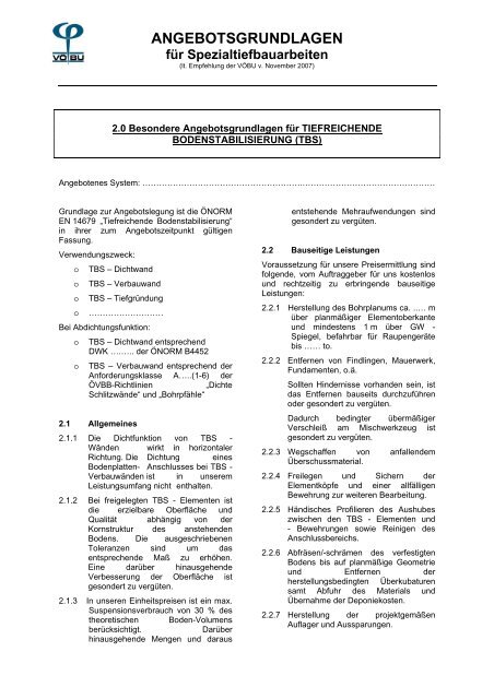 Tiefreichende Bodenstabilisierung - Voebu.at