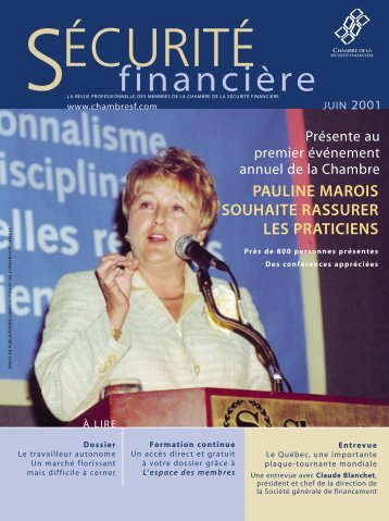 juin 2001 - Chambre de la sÃ©curitÃ© financiÃ¨re
