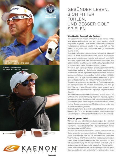 Gesünder leben, sich fitter fühlen, und besser Golf - Vita Health Care ...