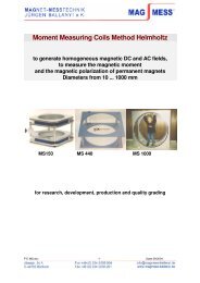 Moment Measuring Coils Method Helmholtz to generate ...