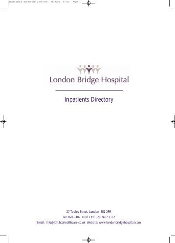 Inpatients Directory - London Bridge Hospital