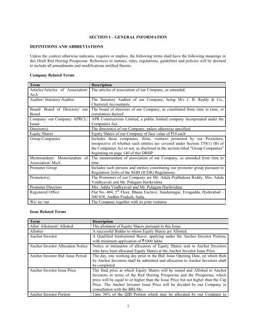 APR Constructions Limited - Saffron Capital