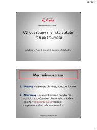 Výhody sutury menisku v akutní fázi po traumatu (PDF - 0,85 ... - SSTA