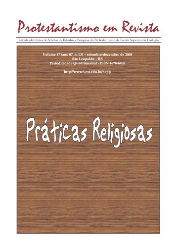 Protestantismo em Revista, volume 17 (Ano 07, n.3) - Faculdades EST