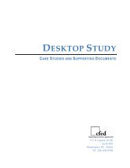 Desktop Study: Case Studies and Supporting Documents - CFED