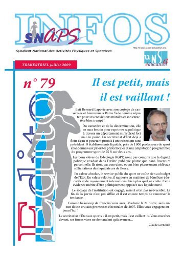 SNAPS Infos 79 - Syndicat national des activitÃ©s physiques et ...