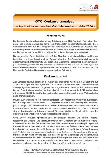 OTC-Konkurrenzanalyse â€“ Apotheken und andere VertriebskanÃ¤le ...