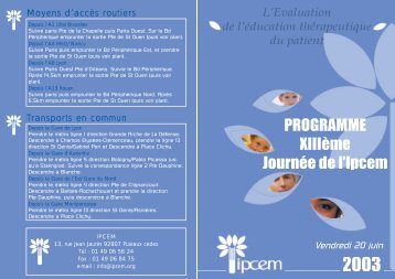 Le programme (pdf - 0.56 Mo) - Ipcem