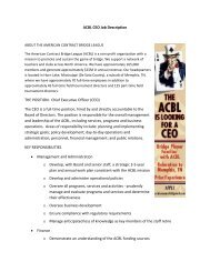 ACBL CEO Job Description THE POSITION: Chief Executive Officer ...