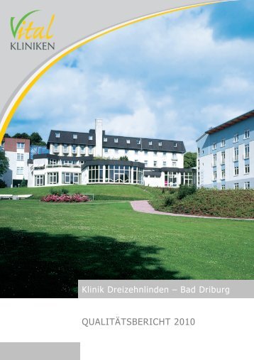 Qualitätsbericht der Klinik Dreizehnlinden, Bad Driburg