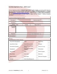 Candidate Application Form – UKCC Level 1