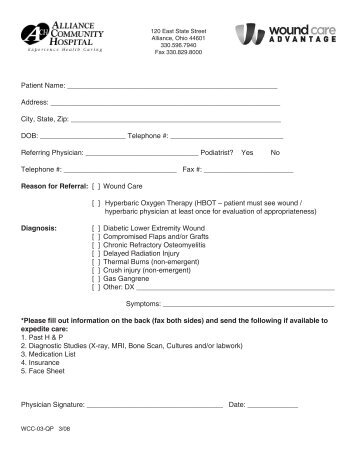 Wound Care Referral Form