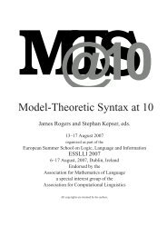 Model-Theoretic Syntax at 10 - Earlham Computer Science ...