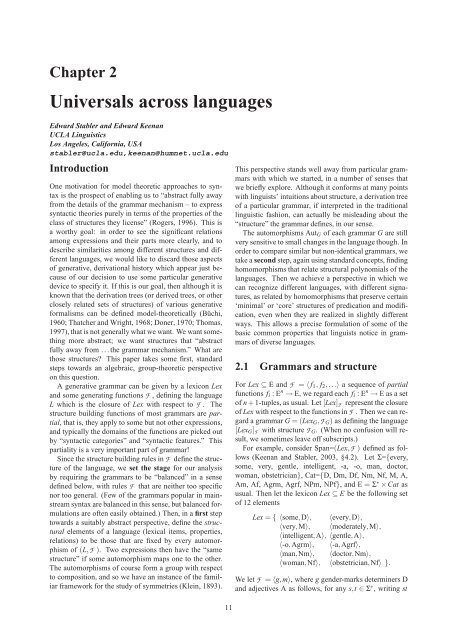 Model-Theoretic Syntax at 10 - Earlham Computer Science ...