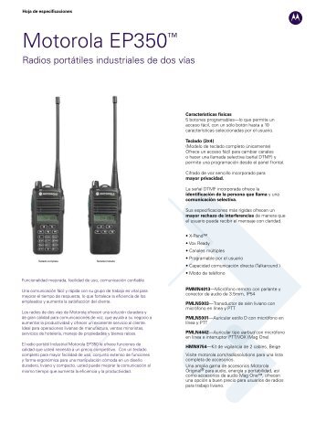 Motorola EP350 Radios portÃ¡tiles industriales de dos vÃ­as