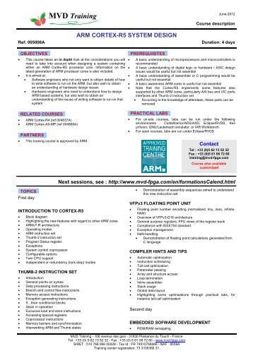 Training ARM Cortex R5 - Multi Video Designs