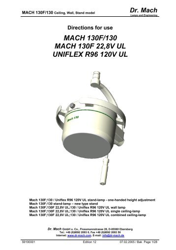 MACH 130F/130 MACH 130F 22,8V UL UNIFLEX R96 ... - Dr. Mach