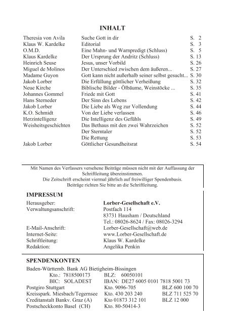 GL 2/2013 - der Lorber-Gesellschaft eV