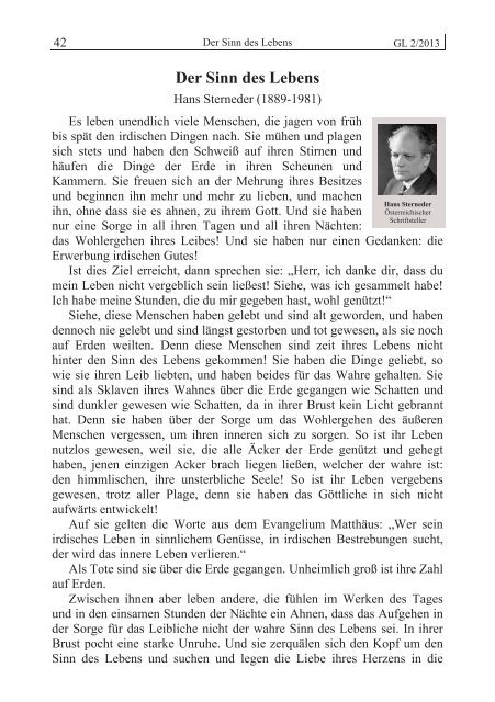 GL 2/2013 - der Lorber-Gesellschaft eV