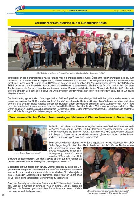 Ausgabe Mai 2012 - Vorarlberger Seniorenring