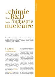 La Chimie et sa R&D dans l'industrie nucléaire - Mediachimie.org