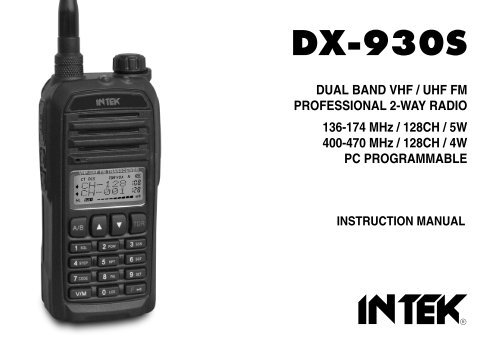 USER MANUAL DX-930S - Intek