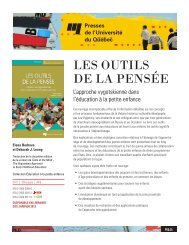 LES OUTILS DE LA PENSÃE - Presses de l'UniversitÃ© du QuÃ©bec