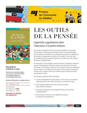 LES OUTILS DE LA PENSÃE - Presses de l'UniversitÃ© du QuÃ©bec