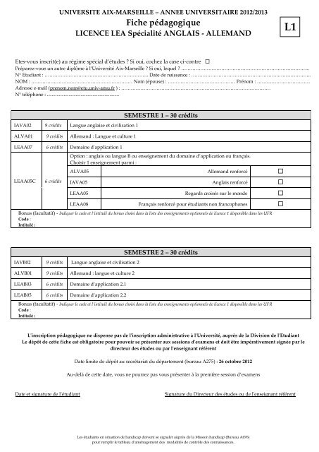 Fiche pÃ©dagogique - UFR LAG-LEA