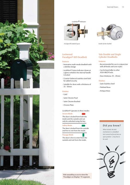 Download Catalogue - ASSA ABLOY