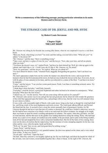 the strange case of dr. jekyll and mr. hyde - UFR LAG-LEA